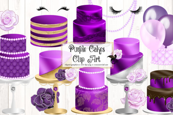 Download Purple Cakes Clipart - Clipart Collection
