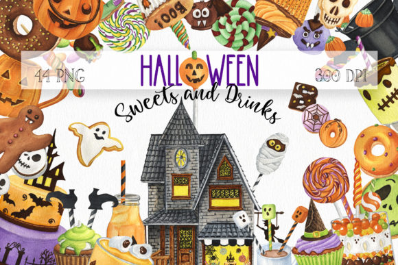Download Halloween Sweets and Drinks Clipart - Clipart Collection