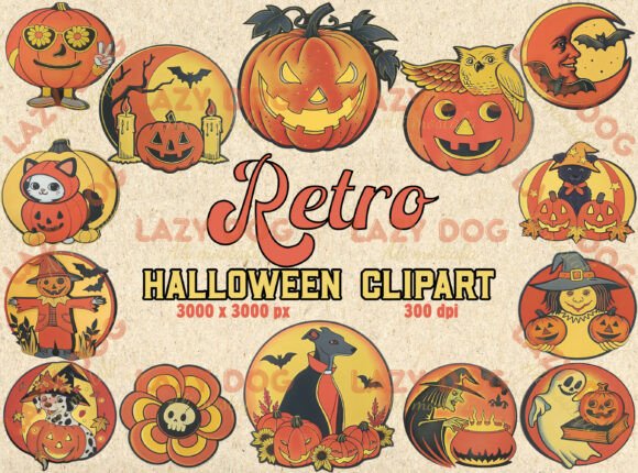 Download Retro Halloween Clipart - Clipart Collection