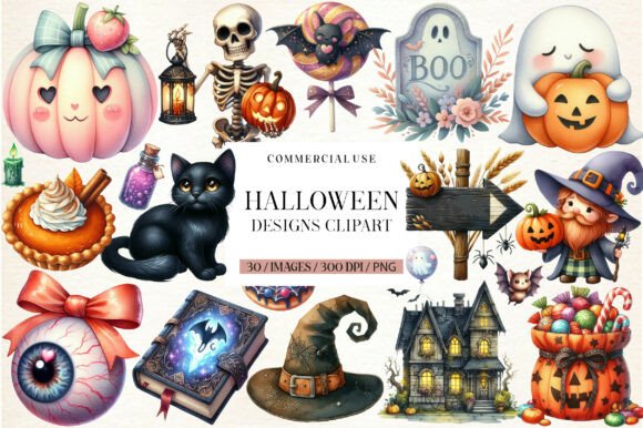 Download Halloween Designs Clipart Bundle - Clipart Collection