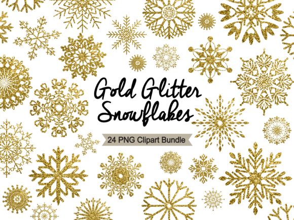 Download Gold Snowflake Clipart - Winter Holidays - Clipart Collection