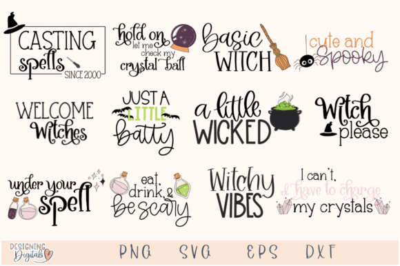 Download Cute Halloween SVG Bundle, Witch Clipart - Clipart Collection