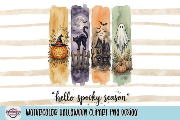 Download Watercolor Halloween Clipart PNG Design - Clipart Collection