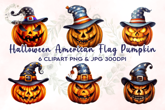 Download Halloween American Flag Pumpkin Clipart - Clipart Collection