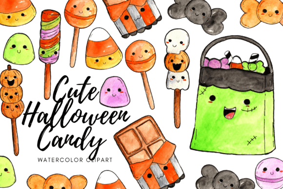 Download Watercolor Halloween Candy Clipart - Clipart Collection