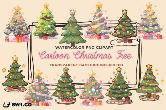 Download Cartoon Christmas Tree Clipart - Clipart Collection