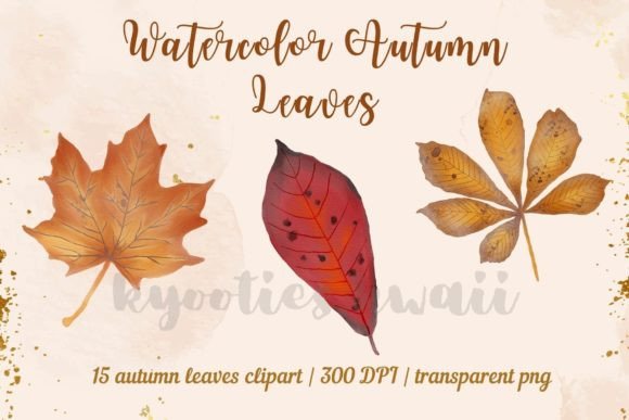 Download Watercolor Autumn PNG Clipart Set - Clipart Collection