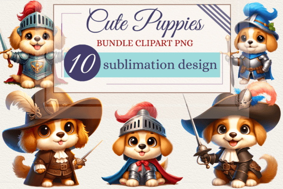 Download Clipart Bundle Cute Puppies in Costumes - Clipart Collection