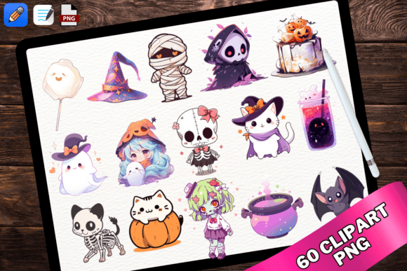 Download Cute Halloween Spooky Clipart PNG - Clipart Collection