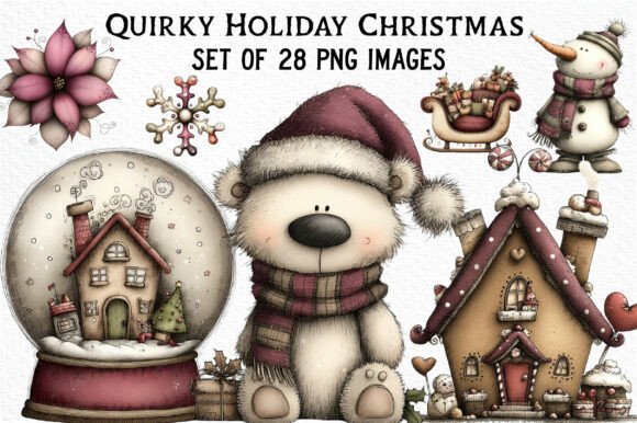 Download Quirky Holiday Christmas Clipart - Clipart Collection