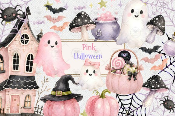 Download Pink Halloween Ghost Clipart - Clipart Collection