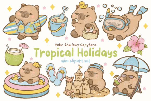 Download Tropical Holidays Capybara Clipart - Clipart Collection