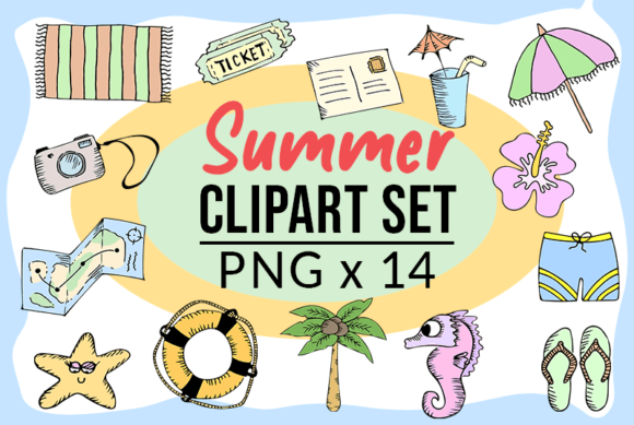Download Summer Png Clipart Pack Holidays Vibes - Clipart Collection