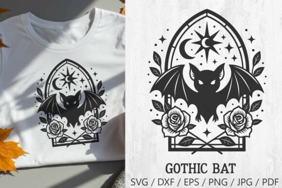 Download Gothic Bat SVG, Halloween Occult Clipart - Clipart Collection