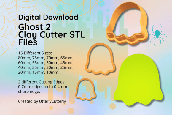 Download Ghost 2 Clay Cutter - Halloween Earring - Halloween earring Collection