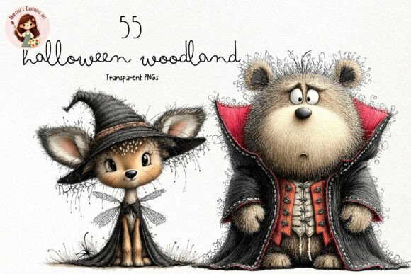 Download Cute Halloween Woodland PNG Clipart - Clipart Collection
