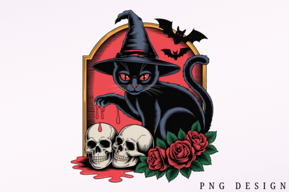 Download Cute Halloween Black Cat Clipart PNG Des - Clipart Collection