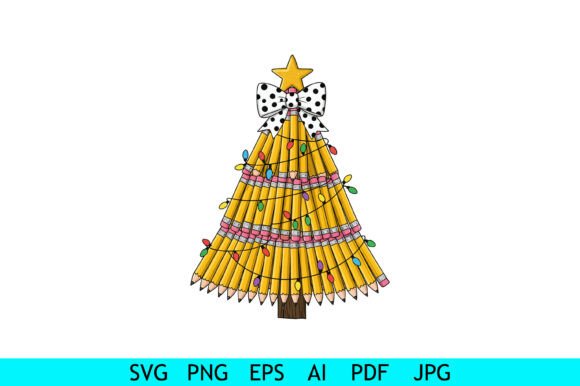 Download Teacher Pencil Christmas Tree Clipart - Clipart Collection