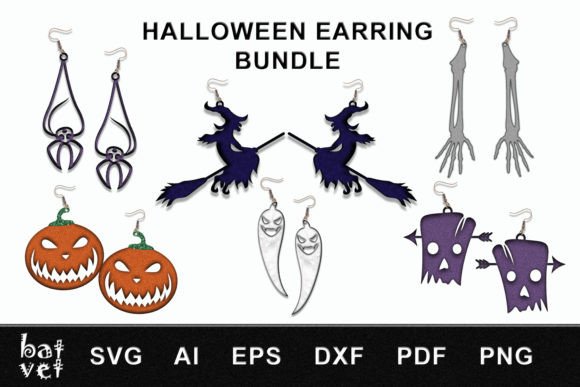 Download Halloween Earring SVG Bundle - Halloween earring Collection