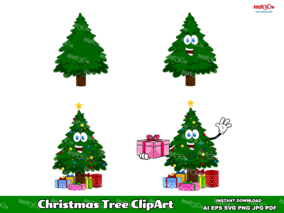 Download Christmas Tree Cartoon ClipArt - Clipart Collection