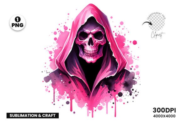 Download Halloween Pink Ghost Skull Clipart PNG - Clipart Collection