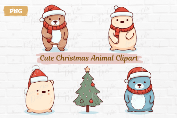 Download Cute Christmas Animal Clipart - Clipart Collection